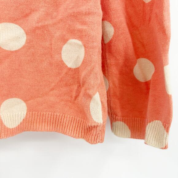 J.Crew Crewcuts Girls Fall Retro Button Polka Dot Cardigan Sweater Size 6/7 - Picture 4 of 5